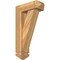 Ekena Millwork Traditional Arts and Crafts Rough Sawn Bracket w/ Offset Brace, Western Red Cedar, 6"W x 16"D x 28"H BKT0604X16X28TRA03RWR - alternate 1